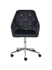 Beliani Bürostuhl VELORIA in Schwarz/Silber - (W) 60 x (H) 85 x (L) 60 cm