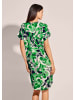 MADELEINE Midi-Kleid mit grafischem Print in grün / marine / ecru