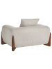 Beliani Sessel VINLIDEN in Beige/Braun - (W) 118 x (H) 62 x (L) 87 cm