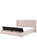 Beliani Doppelbett NOYERS in Rosa - (W) 210 x (H) 132 x (L) 247 cm