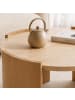 CALICOSY Runder Couchtisch IZIA in Helles - (W)80  x (H)35  x (L)80 cm