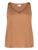 Vera Mont Satin-Bluse mit V-Ausschnitt in Golden Cinnamon