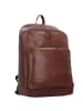 Plevier Rock Amaril Rucksack Leder 43 cm Laptopfach in dunkelbraun