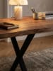 KADIMA DESIGN Schreibtisch 200x100x76 cm Massivholz / Metall Computertisch