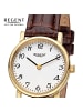Regent Analog-Armbanduhr Regent Lederarmband braun klein (ca. 26,5mm)