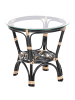 Beliani 3-tlg Bistro Set PECORINI in Schwarz/Braun/Weiß