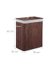 relaxdays 2 x Wäschekorb in Braun - (B)55 x (H)63 x (T)35 cm