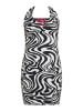 Swirly Damen Kleid in WOLLWEISS SCHWARZ