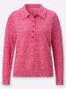 WITT WEIDEN Polopullover in pink-ecru-meliert