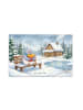 Mr. & Mrs. Panda Puzzle Taube Winter Pommes Design ohne Spruch in Weiß