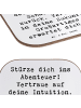 Mr. & Mrs. Panda Untersetzer Spruch Tapferkeit und Intuition mit... in Weiß