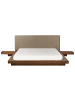 Beliani 6-tlg Doppelbett ZEN in Braun/Beige