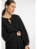 usha WHITE LABEL Damen Kleid Langarm Maxi in Schwarz