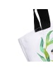 Mr. & Mrs. Panda Schultertasche Hund Blumen ohne Spruch in Weiß