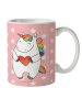 Mr. & Mrs. Panda Kaffeetasse Einhorn Herz ohne Spruch in Rot Pastell