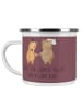Mr. & Mrs. Panda Camping Emaille Tasse Braut Tag mit Spruch in Kaffa Coffee