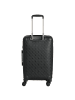 Guess Wilder 22 IN - 4-Rollen-Trolley M 64 cm erw. (dark taupe logo) in schwarz