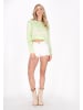 IZIA Women Sweater in light green multicolor