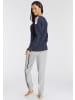 VIVANCE DREAMS Pyjama in dunkelblau/ graumeliert