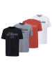 s.Oliver T-Shirt 4er Pack in Weiß/Rot/Hellgrau/Schwarz