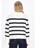 DreiMaster Women Sweater in offwhite dark navy