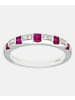 Diamant L'éternel Eternity-Ring aus 375 Weißgold mit Diamant mit Rubin