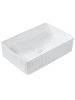 Beliani Waschbecken GELDO in Weiß - (W) 50 x (H) 13 x (L) 34 cm