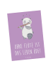 Mr. & Mrs. Panda Postkarte Flöte Leben mit Spruch in Lavendeltraum