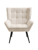 Beliani Sessel BELLINGMO in Beige/Schwarz - (W) 75 x (H) 85 x (L) 60 cm