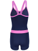 Aquarti Mädchen Badeanzug mit Bein Racerback in rosa