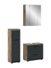 ebuy24 Badmöbelset Ice (3-teilig) Schwarz 105 x 30 cm
