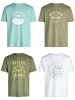 Mustang T-Shirt 4er Pack Mustang Herren T-Shirt in Mehrfarbig