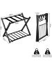 COSTWAY Kofferständer 2er Set in Schwarz