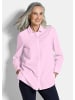 GOLDNER Baumwollbluse mit Hemdkragen in rosé