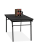relaxdays Gartentisch in Schwarz - (B)166 x (H)76 x (T)78 cm