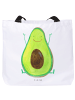 Mr. & Mrs. Panda Tasche Avocado Glücklich ohne Spruch in Weiß