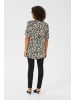 Kaffe Stricktunika BPanika A-shape in Turtledove/Black Paint Print
