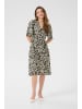 Kaffe Kleid KAelisa Regular fit in Black/Chalk Graphic Flowers