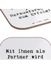 Mr. & Mrs. Panda Untersetzer Tee Spruch Erfolgreiche Geschäftspa... in Weiß