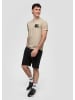 QS T-Shirt kurzarm in Beige