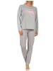 NORMANN langarm Schlafanzug Pyjama Schmetterlings - 67186 in grau