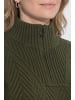Ulla Popken Pullover in dunkel khaki