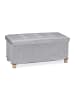 relaxdays Sitzbank in Hellgrau - (B)76 x (H)34 x (T)38 cm
