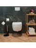 relaxdays WC Garnitur in Schwarz - (B)27 x (H)64 x (T)22 cm