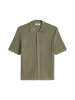 Marc O'Polo DENIM DfC Kurzarm-Strickjacke im Polostil regular in Chalky Sage