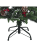 Beliani Weihnachtsbaum DENALI in Grün/Weiß/Rot - (W) 85 x (H) 120 x (L) 85 cm
