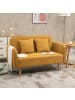 HOMCOM Sofa-130B x 70T x 80H cm-Natur+Gelb