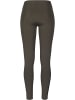 Urban Classics Urban Classics Damen Ladies Jacquard Camo Striped Leggings in darkolive/blackcamo