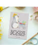 Mr. & Mrs. Panda Postkarte Pinguin Gartenarbeit mit Spruch in Grau Pastell