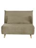 Beliani Schlafsofa SETTEN in Grün/Braun - (W) 104 x (H) 82 x (L) 90 cm